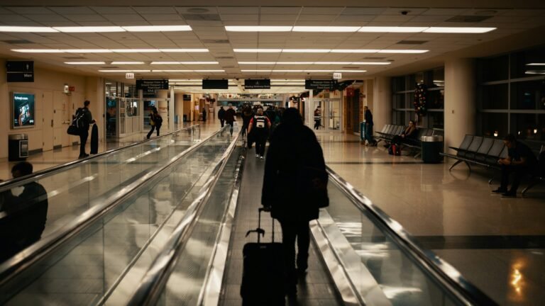 Voyageur marchant avec sa valise